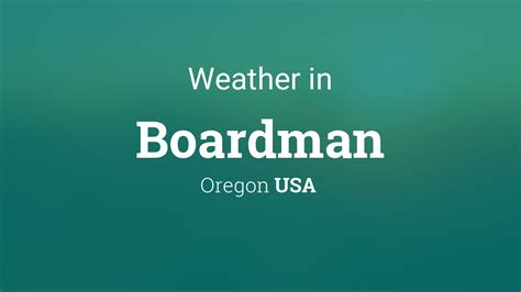 boardman oregon weather